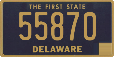 DE license plate 55870