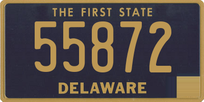 DE license plate 55872