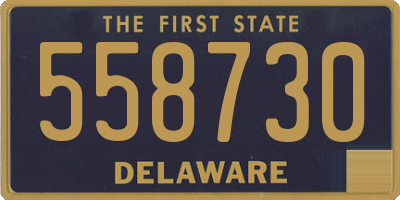 DE license plate 558730