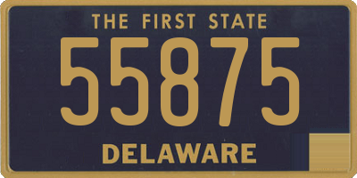 DE license plate 55875