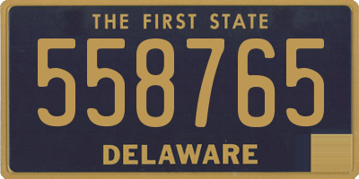 DE license plate 558765