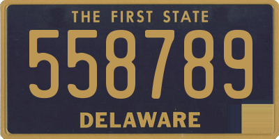DE license plate 558789