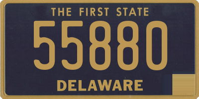 DE license plate 55880