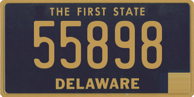 DE license plate 55898