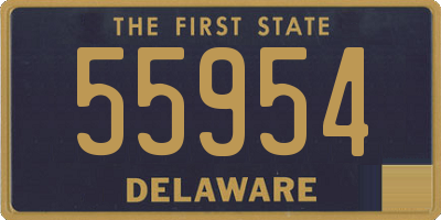 DE license plate 55954