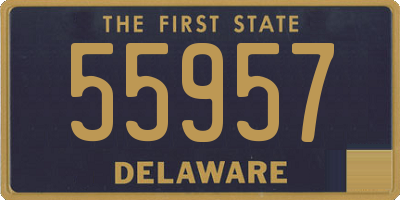 DE license plate 55957
