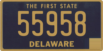 DE license plate 55958