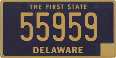 DE license plate 55959