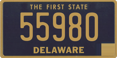 DE license plate 55980