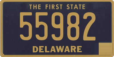 DE license plate 55982