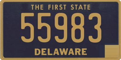 DE license plate 55983