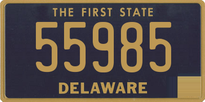 DE license plate 55985