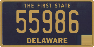 DE license plate 55986