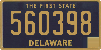 DE license plate 560398