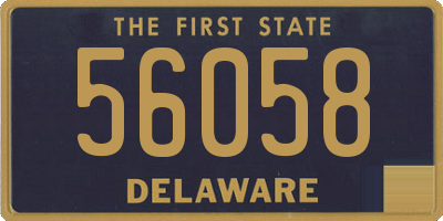 DE license plate 56058