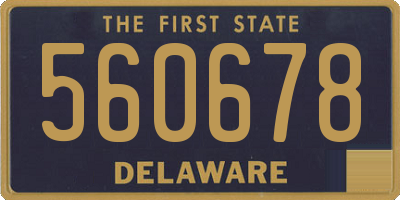 DE license plate 560678