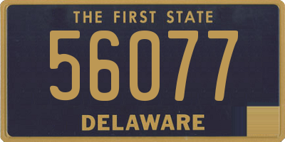 DE license plate 56077