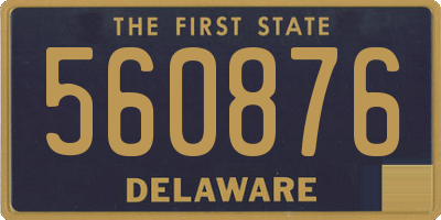 DE license plate 560876