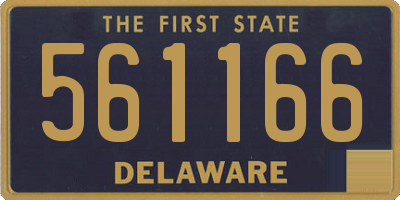 DE license plate 561166