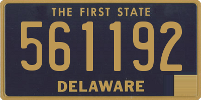 DE license plate 561192