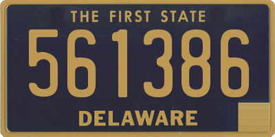 DE license plate 561386
