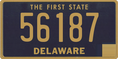 DE license plate 56187