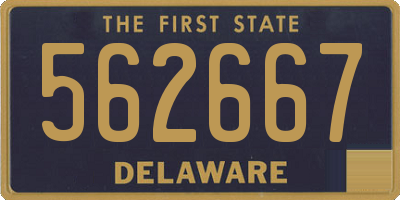 DE license plate 562667