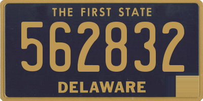 DE license plate 562832