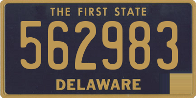 DE license plate 562983