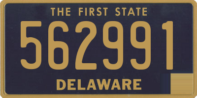 DE license plate 562991