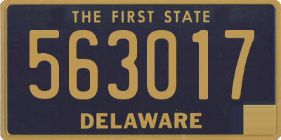 DE license plate 563017