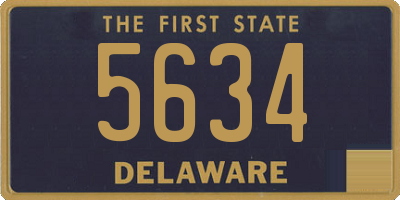 DE license plate 5634