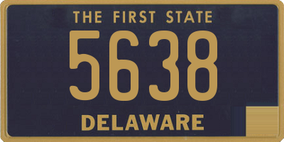 DE license plate 5638