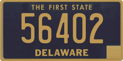 DE license plate 56402