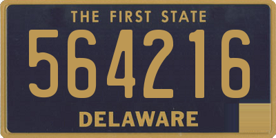 DE license plate 564216