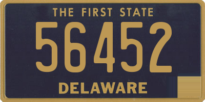 DE license plate 56452