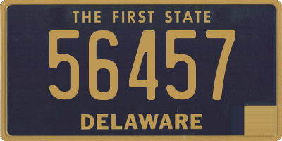 DE license plate 56457