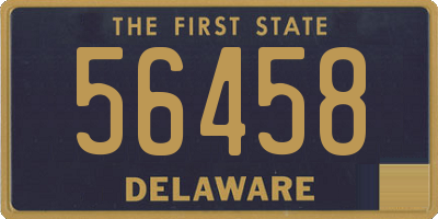 DE license plate 56458