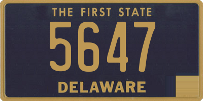 DE license plate 5647