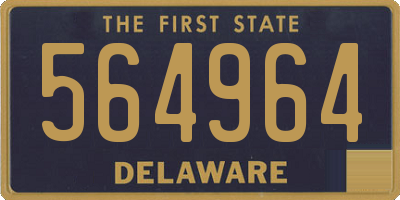 DE license plate 564964