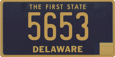 DE license plate 5653