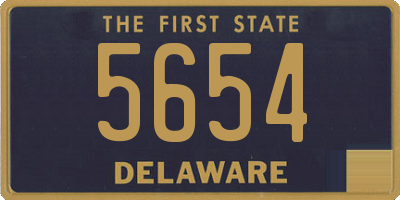 DE license plate 5654