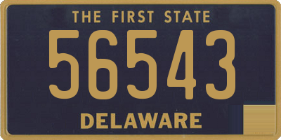 DE license plate 56543