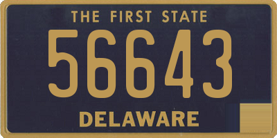 DE license plate 56643