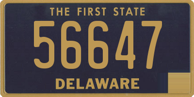 DE license plate 56647