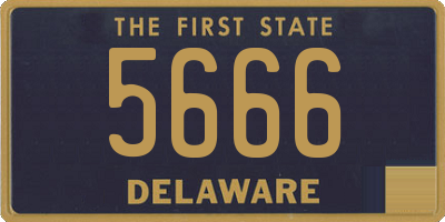 DE license plate 5666