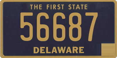 DE license plate 56687
