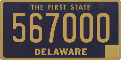 DE license plate 567000