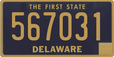 DE license plate 567031