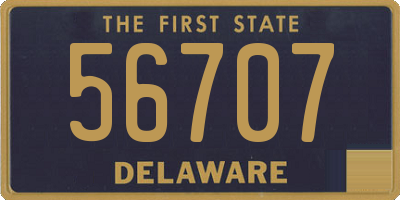 DE license plate 56707